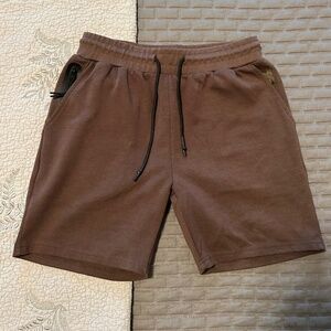 Maison Article-Particle Tech Fleece Shorts (Brown)-Medium
